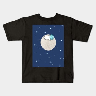 Cat on a moon Kids T-Shirt